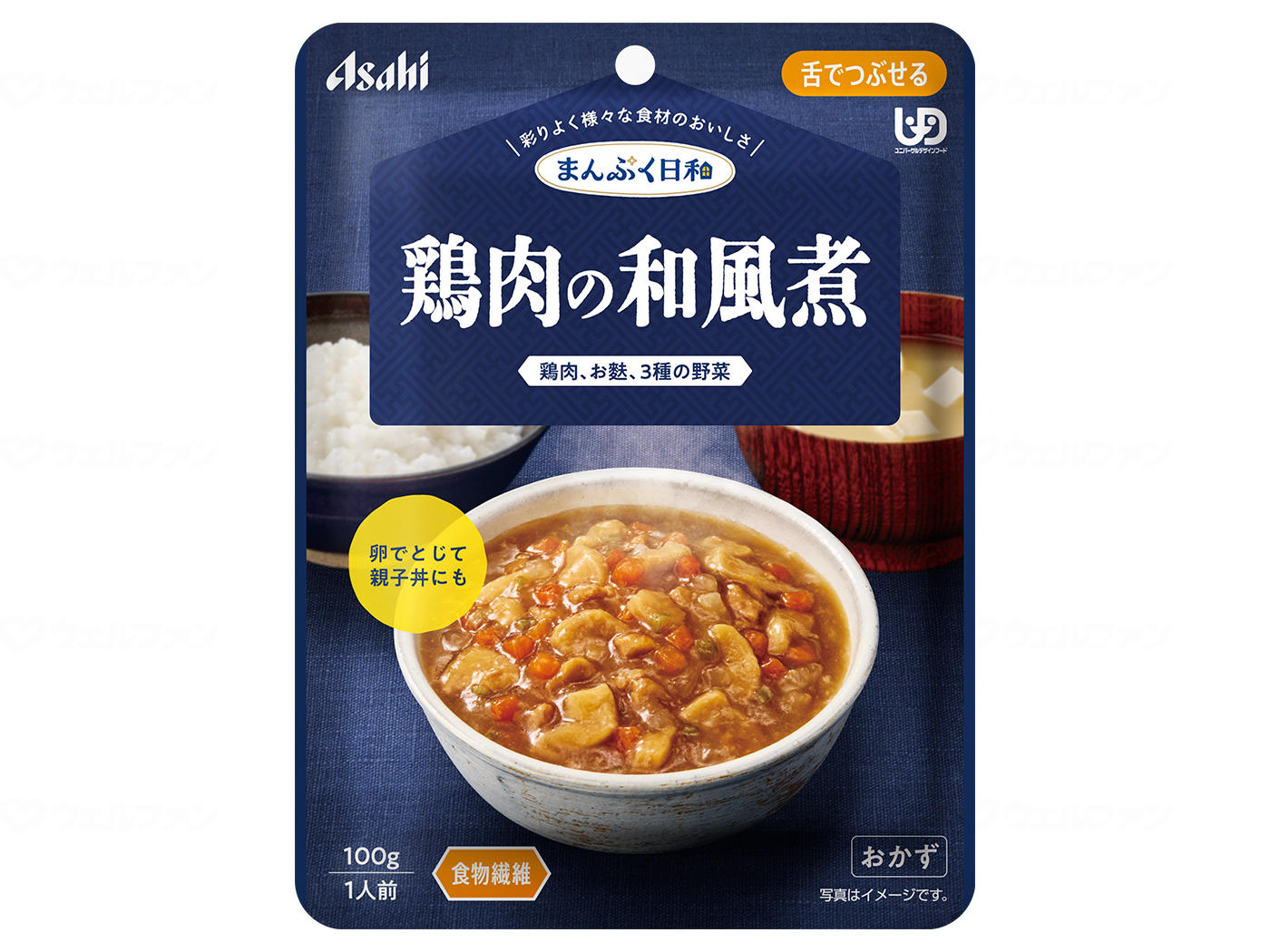 舌でつぶせる　まんぷく日和　鶏肉の和風煮 / 100g