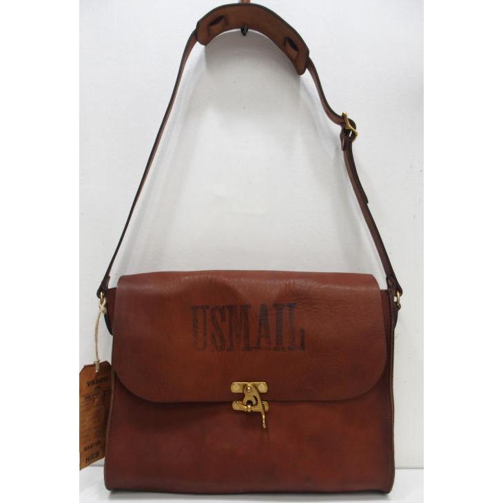 【2024春夏 入荷】Vasco(ヴァスコ)[Three Eight 別注 Lot.VS-258L LEATHER POST SHOULDER BAG/Camel]メールバッグ レザーポストマン ショルダーバッグ ワンショルダー 牛革 真鍮 日本製