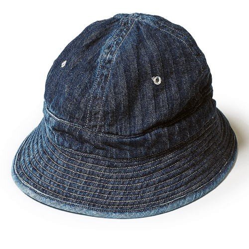 Duck Digger by WAREHOUSE [ARMY HAT-Lot.5200/Indigo Herringbone-Used]インディゴヘリンボーン デニムハット デイジーハット フルブリムハット 帽子！