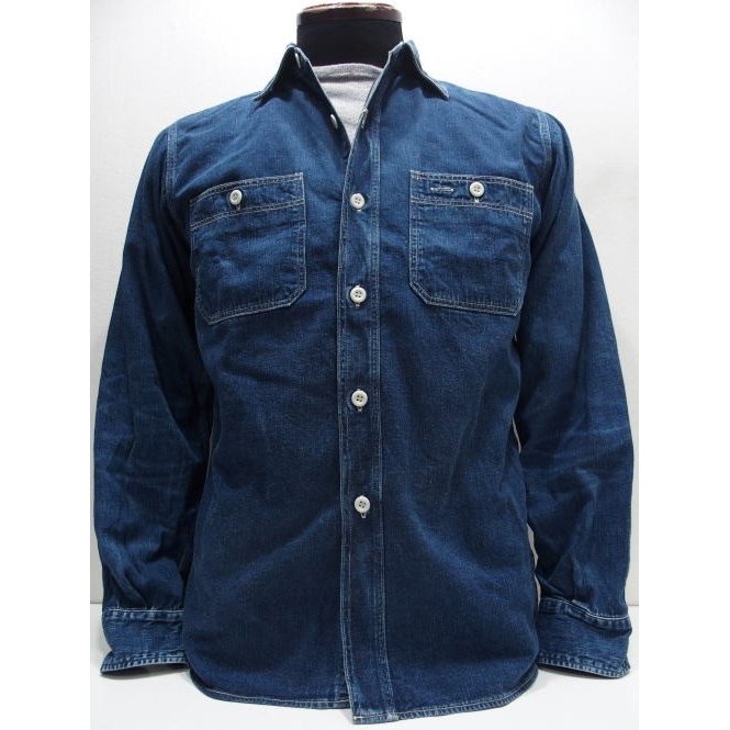 WAREHOUSE(ウエアハウス) [2ND-HAND DENIM WORK SHIRTS/USED WASH]セカンドハンド セコハン デニムワークシャツ USED WASH 日本製