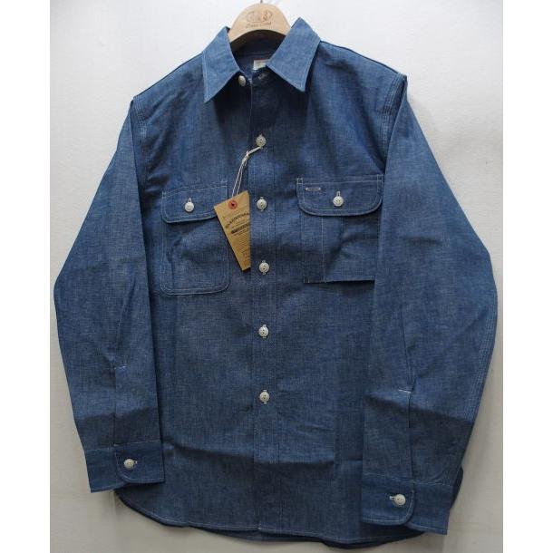 乐天商城 - 【2026春夏 再入荷】WAREHOUSE(ウエアハウス) [Lot.3048 BIG YANK TYPE CHAMBRAY SHIRTS/Sax]Lot 3048 BIG YANK TYPE CHAMBRAY SHIRTS ビッグヤンクモデル シャンブレーシャツ サックス NON WASH 無地 日本製