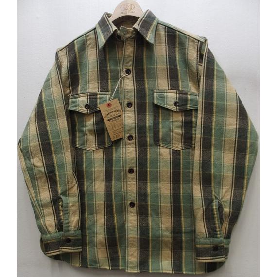 【2026梅春 入荷】WAREHOUSE(ウエアハウス) [Lot.3022 FLANNEL SHIRTS WITH CHINSTRAP/H-Beige]Lot 3022 FLANNEL SHIRTS WITH CHINSTRAP H 柄 O/W フランネル ネルシャツ ワンウォッシュ 長袖シャツ 日本製