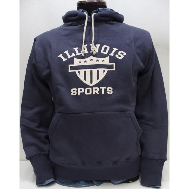 【2026梅春 新作】WAREHOUSE(ウエアハウス)[Lot.450 2-Needle Hood Parka/ILLINOIS-Nascon Navy]Lot 450 2本針フード ILLINOIS スウェットパーカー プルパーカー 日本製