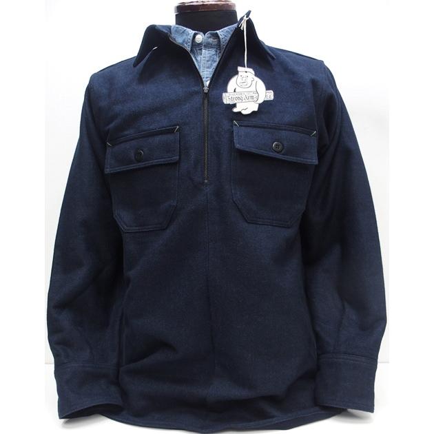 【2026春夏 新作】John Gluckow(ジョン グラッコー)by WAREHOUSE [Lot.JG-39 C.P.O.Half-Zip Shirt/Navy]Lot JG-39 C.P.O. Half-Zip Shirt 長袖シャツ プルオーバー 日本製