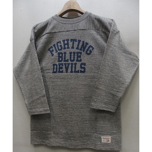 【2026春夏 新作】WAREHOUSE(ウエアハウス)[Lot.4063 3/4 Sleeve Football Tee/BLUE DEVILS-Heather Gray]Lot 4063 7分袖フットボールT BLUE DEVILS 日本製