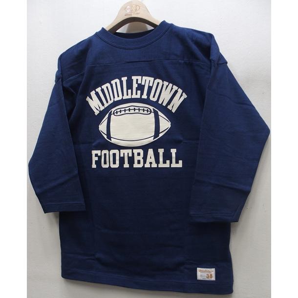 【2026春夏 新作】WAREHOUSE(ウエアハウス) Lot.4063 3/4 Sleeve Football Tee/MIDDLETOWN-Navy Lot 4063 7分袖フットボールT MIDDLETOWN 日本製