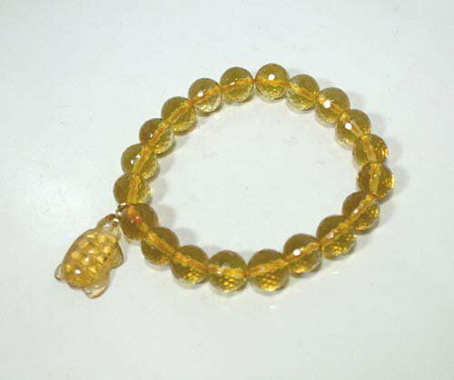 ＼12/25まで!!最大2000円オフクーポン配布中／シトリン亀 ブレスレット [ 選べるカラー 天然石 パワーストーン 金運 幸福 幸せ シトリン 黄水晶 成功 財運 イエロー シンプル メンズ レディース 健康 黄金色 宝亀 霊亀 縁起物 ユニセックス 送料無料 ]