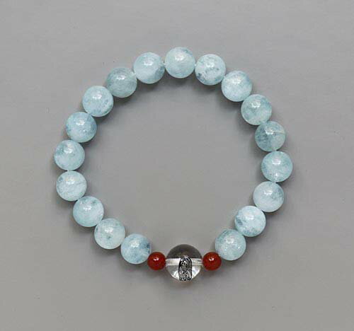 アマビエ・アクアマリン [ パワーストーンブレスレット アクアマリン アマビエグッズ アマビエ 天然石パワーストーン 天然石ブレスレット 開運 開運アクセサリー 巾着袋付き メンズブレス レディースブレス ギフト プレゼント 送料無料 ]