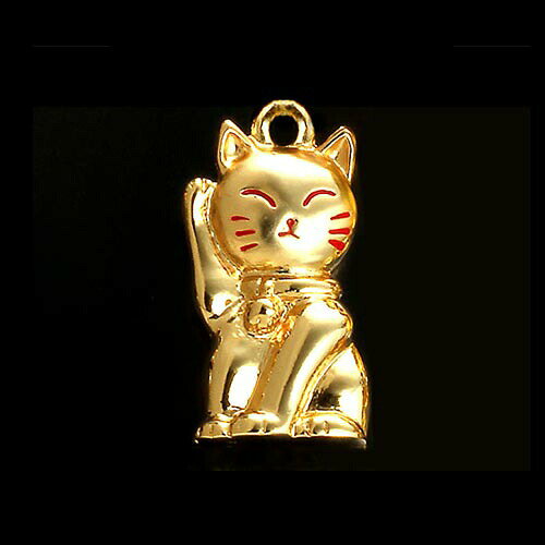 大開運・招き猫ストラップ [ ストラップ 携帯 スマホ カバン ポーチ 開運グッズ ゴールド 天然石 根付 パワーストーン 招き猫 ネコ 商売?盛 ゴールド ] three-peace-10007051 スリーピースECショップ サンプル画像3
