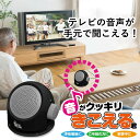 テレビ スピーカー 手元 小型 有線 5m 取付簡単 高齢者 おじいちゃん おばあちゃん プレゼント 敬老の日 集音器 補聴 お手元スピーカー 音がクッキリきこえる君 電池式