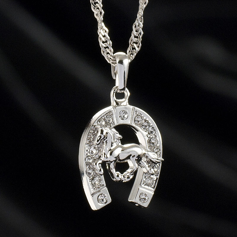 最短翌日配達 駿馬&蹄鉄スクリュー磁気ネックレス