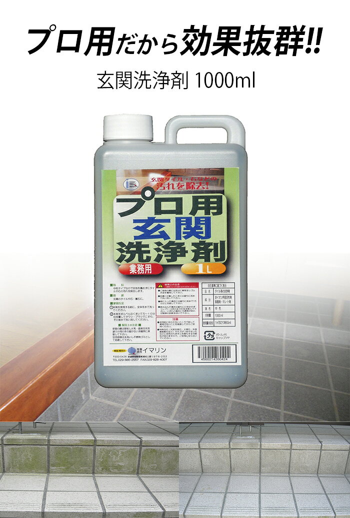 ＼3月26日まで!ポイント5倍＆最大2000円引きクーポン配布中！／【玄関タイル・墓石の黒カビ・青カビを強力除去＆予防！】玄関タイル 掃除 洗剤 1000ml タイルクリーナー タイル洗剤 タイル洗浄剤 墓石 洗剤 クリーナー カビ取り洗剤 黒カビ 除去 プロ用玄関洗浄剤 2