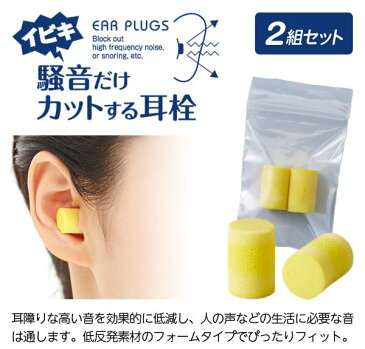 騒音 イビキ 対策の耳栓 2組セット〈 耳せん 遮音 睡眠 ライブ用 防音対策 いびき みみせん 使い捨て 清潔 衛生 安眠 旅行 〉FM
