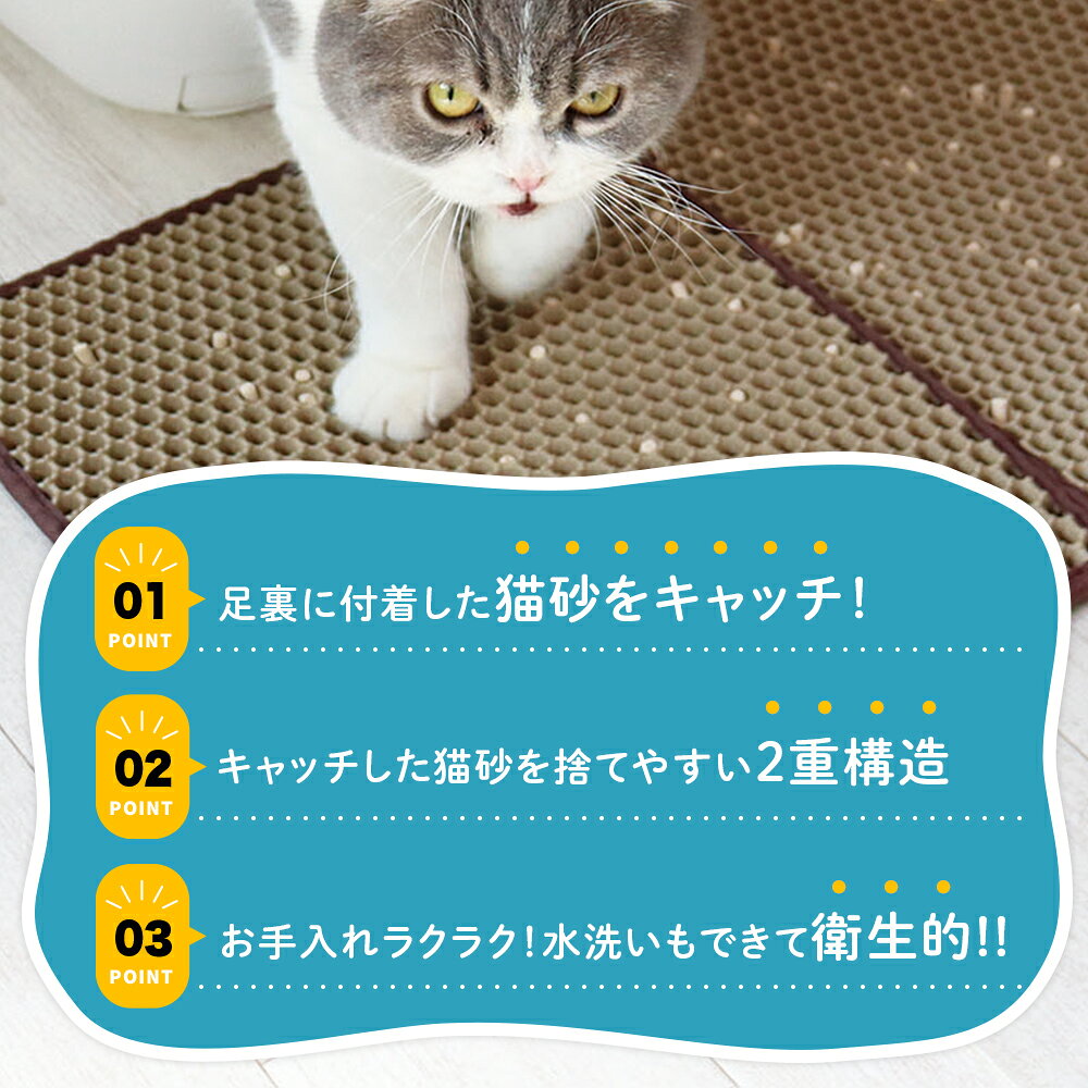 猫砂飛び散り防止マット