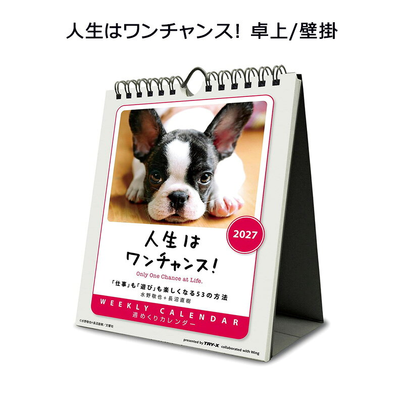 楽天市場】カレンダー 人生はワンチャンス（動物｜カレンダー）：本