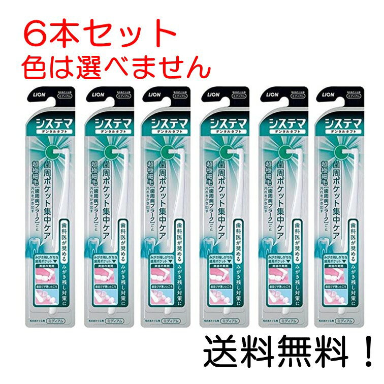 システマデンタルタフト 歯周ポケット集中ケア(色は選べません) 6個セット