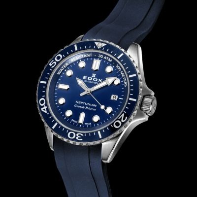 【選べるノベルティ】【60回無金利ローン】EDOX エドックス 日本限定 ネプチュニアン グランデ リザーブ デイト オートマティック 自動巻き 80801-3BUCA-BUIN メンズ 腕時計