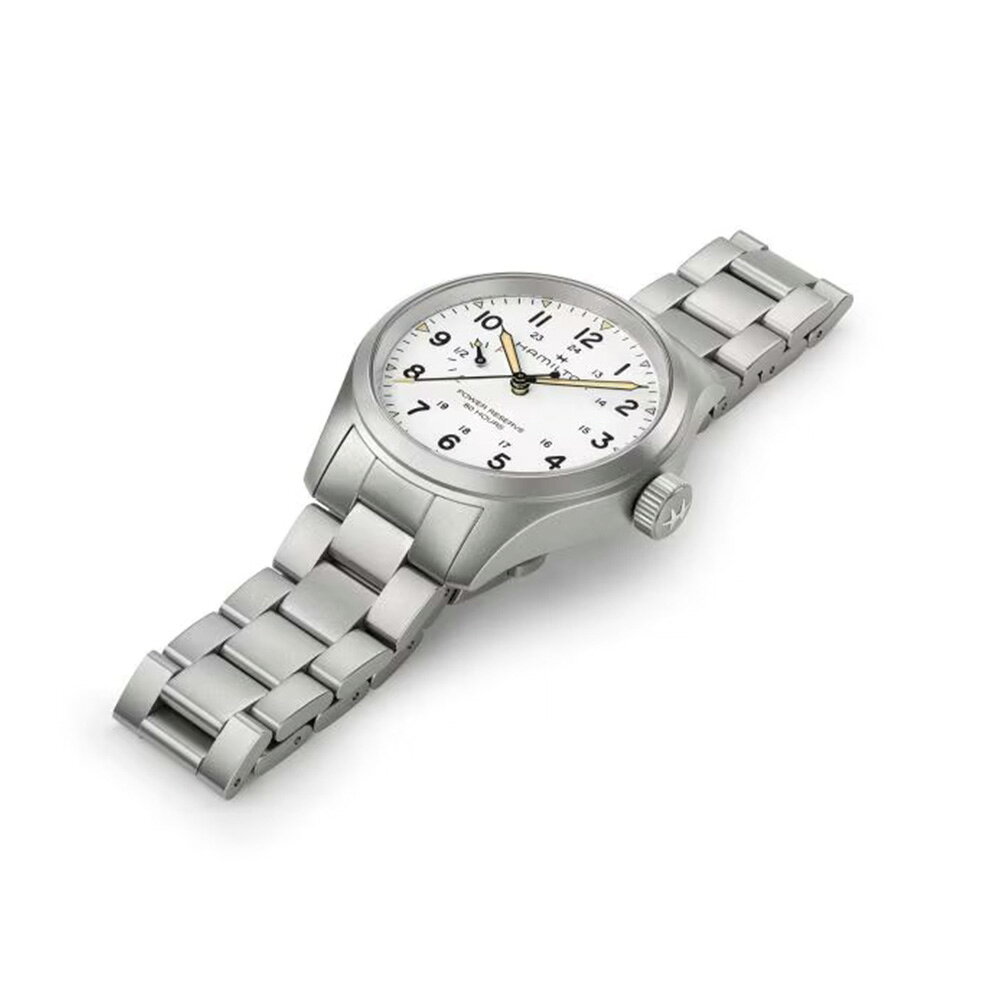 【5％OFFクーポン】 【フェア購入特典】 【選べるノベルティプレゼント】【60回無金利ローン】 ハミルトン カーキ フィールド メカ パワーリザーブ 40mm 手巻き メンズ 腕時計 HAMILTON H69509110