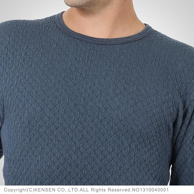 【新品未使用品/箱無しになります】 【即日発送】 チョモランマ QMS923 長袖丸首 LL 肌着 インナーシャツ 防寒 保温 ネービー 日本製 4941556194859