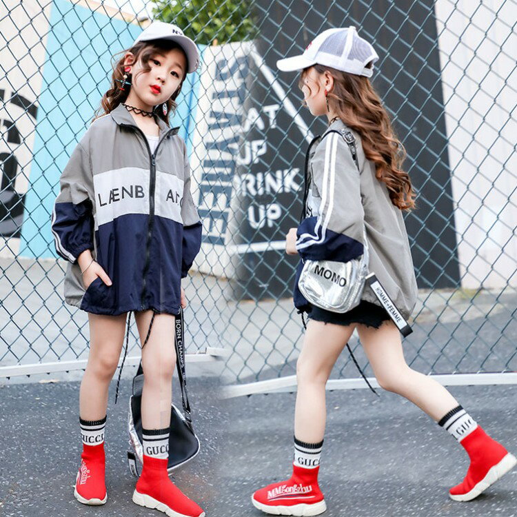 ウインドブレーカー マウンテンパーカー 女の子 おしゃれ 小学生 小学校 通学 幼稚園 保育園 キッズ 子供服 韓国 アウター ジャケット ブルゾン ジャンパー...