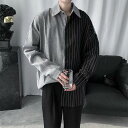 メンズ 韓国 トップス シャツ 長袖 コントラストカラー 高校生 中学生 10代 20代 ファッション 10469