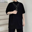 シャツ メンズ 韓国トップス ヒップホップ ネックレスデザイン 高校生 中学生 10代 20代 ファッション 10904(4)