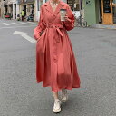 ワンピース レディース シャツワンピ 春秋 コート 9330