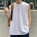 メンズ シャツ 高校生 男子高生 男子 トップス タンクトップ 無地 ノースリーブ 夏 大きいサイズ ダンス ストリート おしゃれ 韓国 ファッション スタイル...