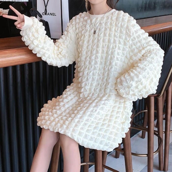 小学生 ワッフル ワンピース 女の子 長袖 キッズ 子ども 子供服 ファッション おしゃれ かわいい 通学 12779