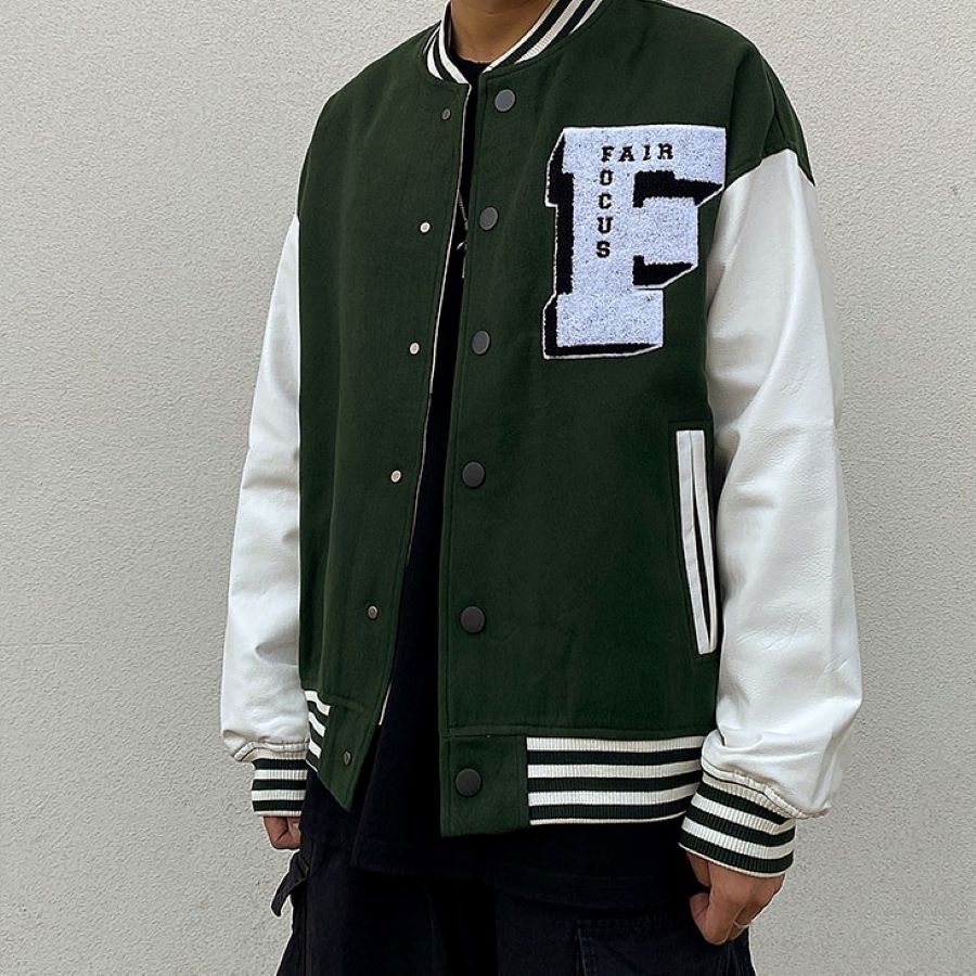 メンズ ブルゾン ジャケット アメリカン バックロゴ 肩落ち 9788
