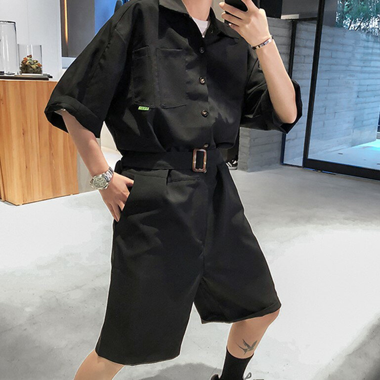 セットアップ 上下セット 韓国 スーツ 半袖 ショートパンツ 高校生 中学生 10代 20代 ファッション 10783