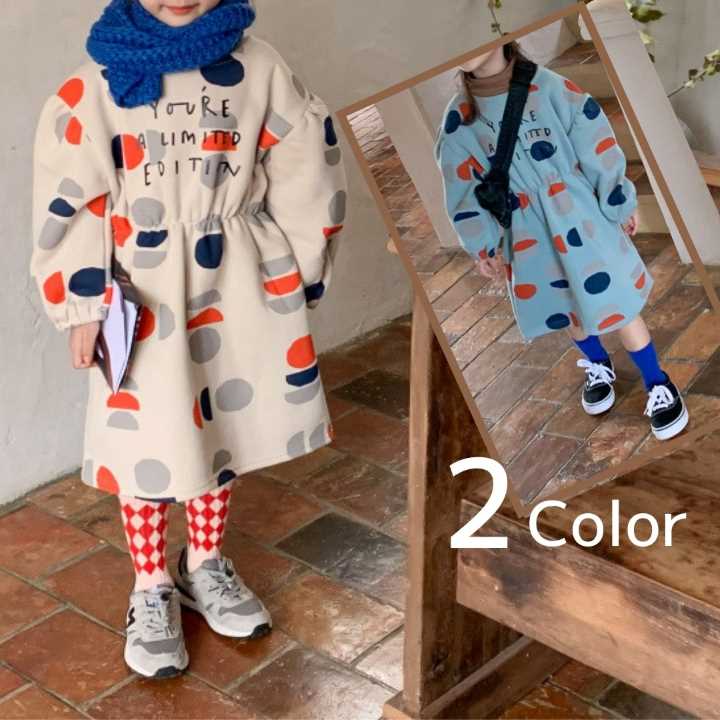 コットン ワンピース キッズ 女の子 男の子 秋冬春 長袖 ワンピース Aライン 北欧デザイン 韓国 おしゃれ 13561