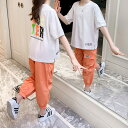 子供服 韓国 小学生 セットアップ 半袖 夏 トップス シャツ パンツ ズボン ボトムス 通学 女の子 ダンス 11531