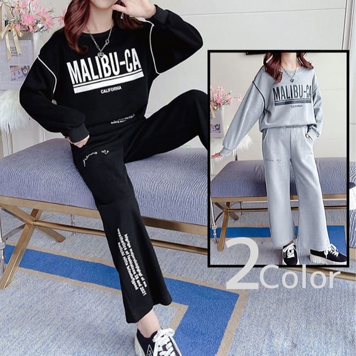 子供服 ロゴ スウェット セットアップ キッズ 女の子 おしゃれ 長袖 秋冬 トレーナー ロングパンツ 上下セット 2点セット 韓国子供服 ジュニア カジュアル...