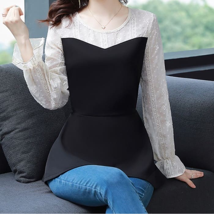 チュニック 切り替え ブラウス シャツ トップス レディース 40代 50代 60代 シニア 体型カバー ゆったり おしゃれ 長袖 秋 12981