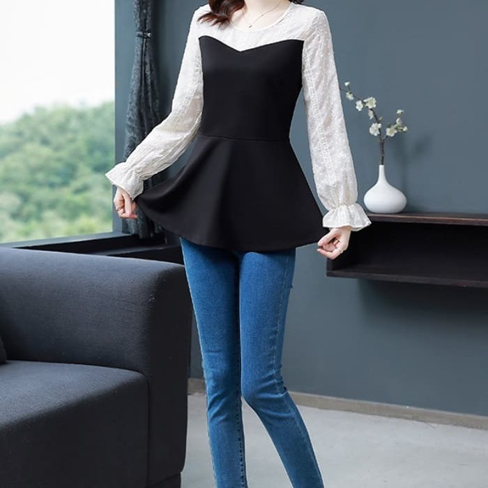 チュニック 切り替え ブラウス シャツ トップス レディース 40代 50代 60代 シニア 体型カバー ゆったり おしゃれ 長袖 秋 12981