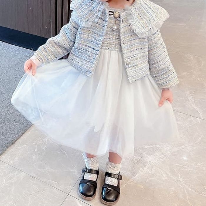 小学生 女の子 ドレス スカートスーツ 長袖 キッズ ジュニア 子供服 子ども 発表会 音楽会 パーティー 12916