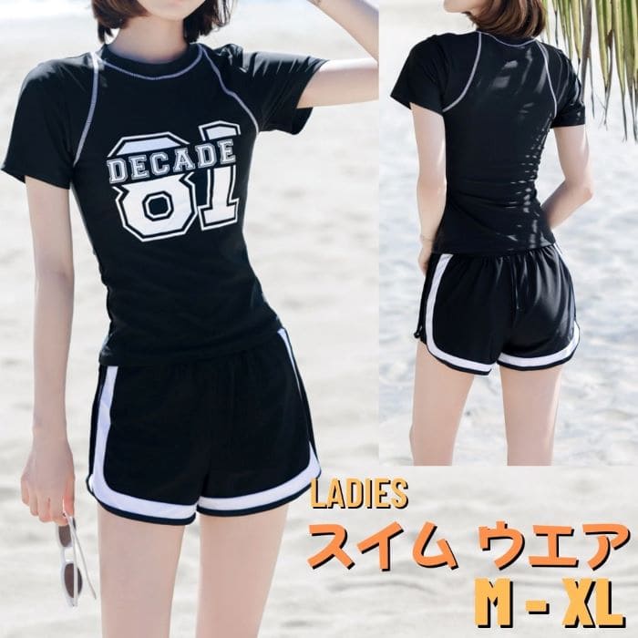 高校生 中学生 水着 レディース タンキニ 新デザイン スイムウエア セパレート スクール水着 10代 20代 スポーティー 2点セット ビキニ 体型カバー 14487