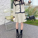 小学生 セットアップ キッズ 女の子 スカート スーツ 長袖 パイピング ジャケット プリーツスカート 2点セット 秋春 韓国 カジュアル フォーマル ファッシ...