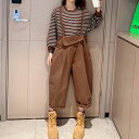 小学生 セットアップ キッズ 女の子 パンツ スーツ 長袖 ボーダートソー サロペットハーレムパンツ 2点セット 秋春 韓国 ダンス カジュアル ファッション ...