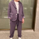 スーツ 男の子 セットアップ カラースーツ 4色 子供 入学式 卒業式 七五三 結婚式 発表会 キッズ フォーマルスーツ 長袖 男児 子供服 上下2点セット 秋...