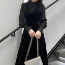パーティードレス シアートップス キャミワンピース 2点セット 結婚式 お呼ばれドレス 二次会 レディース 中学生 高校生 秋春 シアーカットソー フォーマルワ...