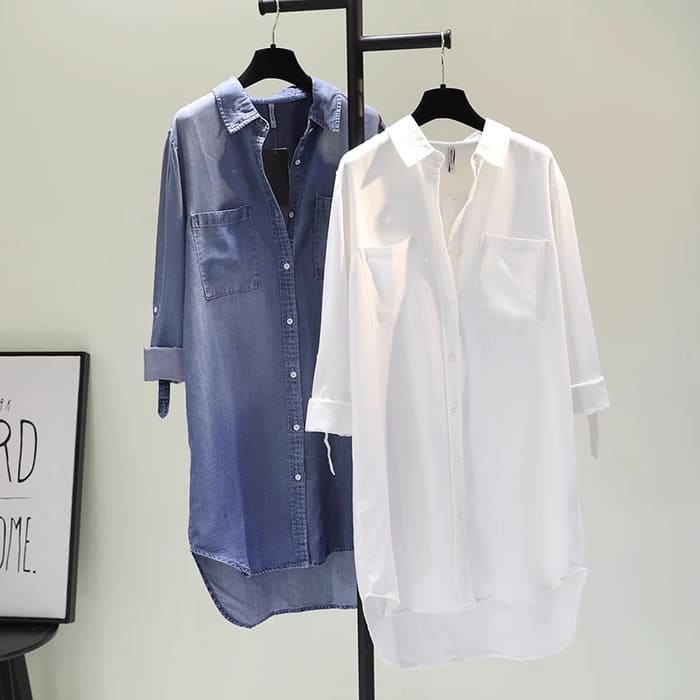 ロング シャツ レディース チュニック ロング ブラウス 裾ヘム 長袖 春夏 トップス 体型カバー きれいめ カジュアル 通勤 旅行 女子会 お出かけ 母の日 プレゼント 30代 40代 50代 60代 シニア オシャレ 16432