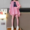 小学生 セットアップ キッズ 女の子 ロゴキャミソール 長袖シャツ パンツ 3点セット 春夏 半袖 スリーピース 通学 カジュアル ガーリー 可愛い 韓国 おし...