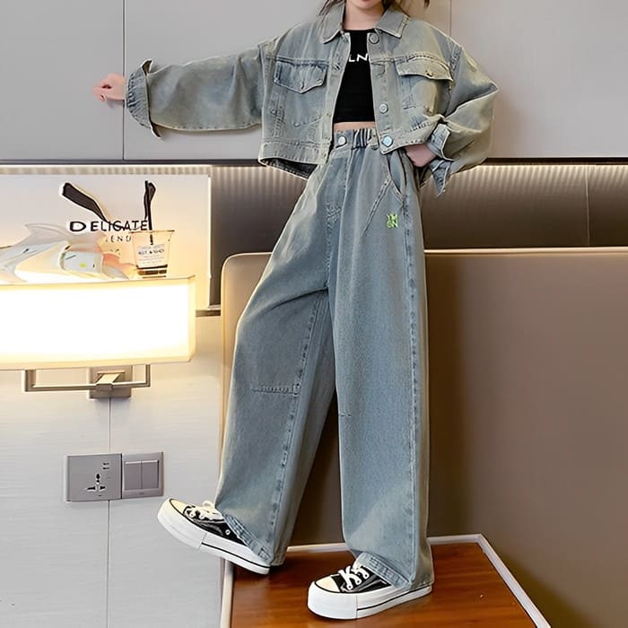 ロゴ ユニセックス セットアップ デニム ジャケット パンツ 韓国 楽天市場】韓国 デニムセットアップの通販