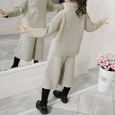 小学生 ニット セットアップ キッズ 女の子 タートルネック ニット パンツ 2点セット 春秋冬 ツーピース 通学 カジュアル フォーマル ガーリー ダンス 可...