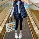 小学生 キッズ 女の子 中綿 ベスト ジャケット 春秋冬 アウター 通学 カジュアル ガーリー ダンス 可愛い 韓国 おしゃれ 17485