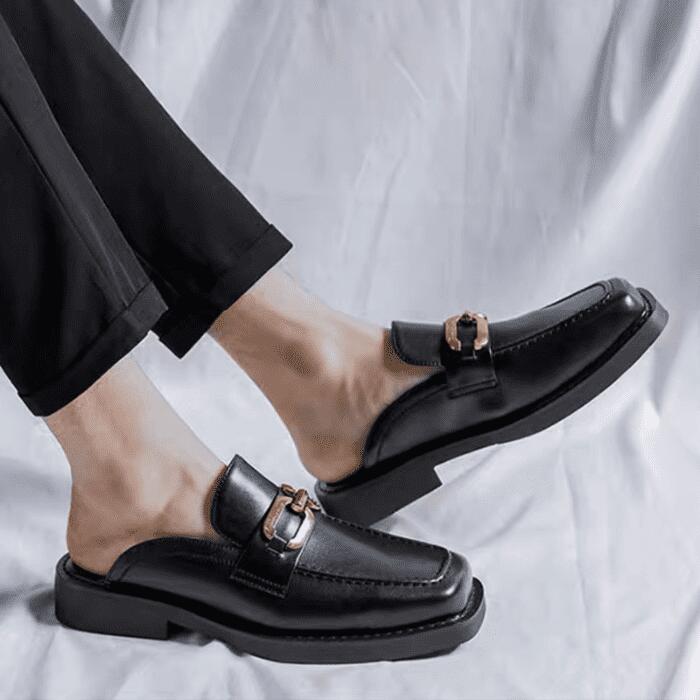 ローファー メンズ 靴 黒色 人気 韓国系 シューズ b12934