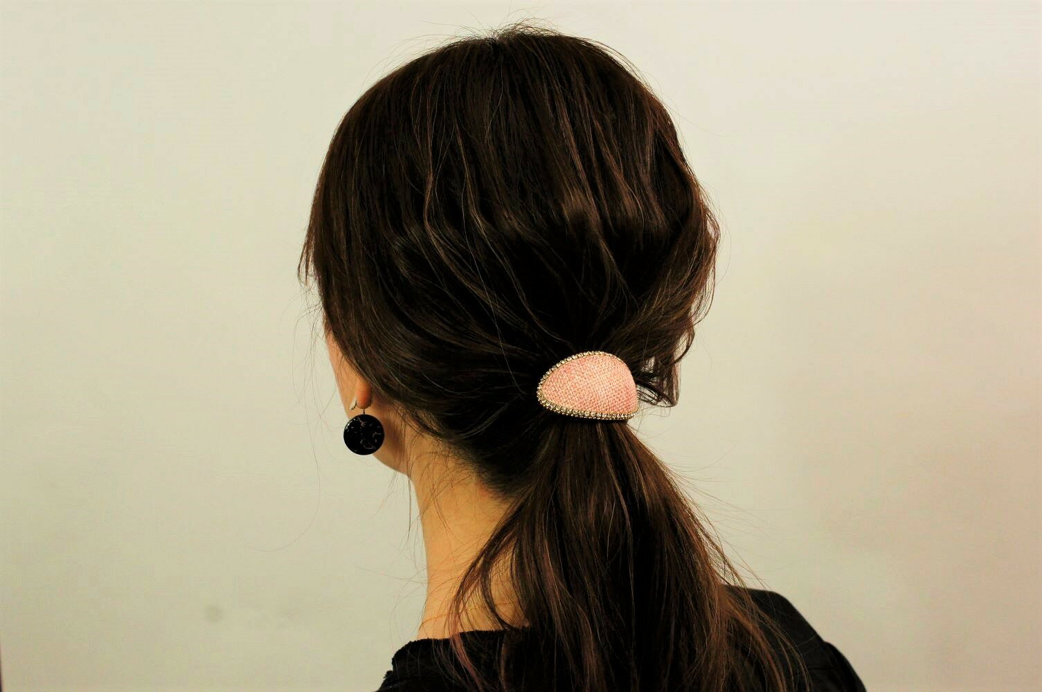 オーバル型ラインストーンヘアポニーヘアアクセサリー ヘアゴム ヘアポニーまとめ...