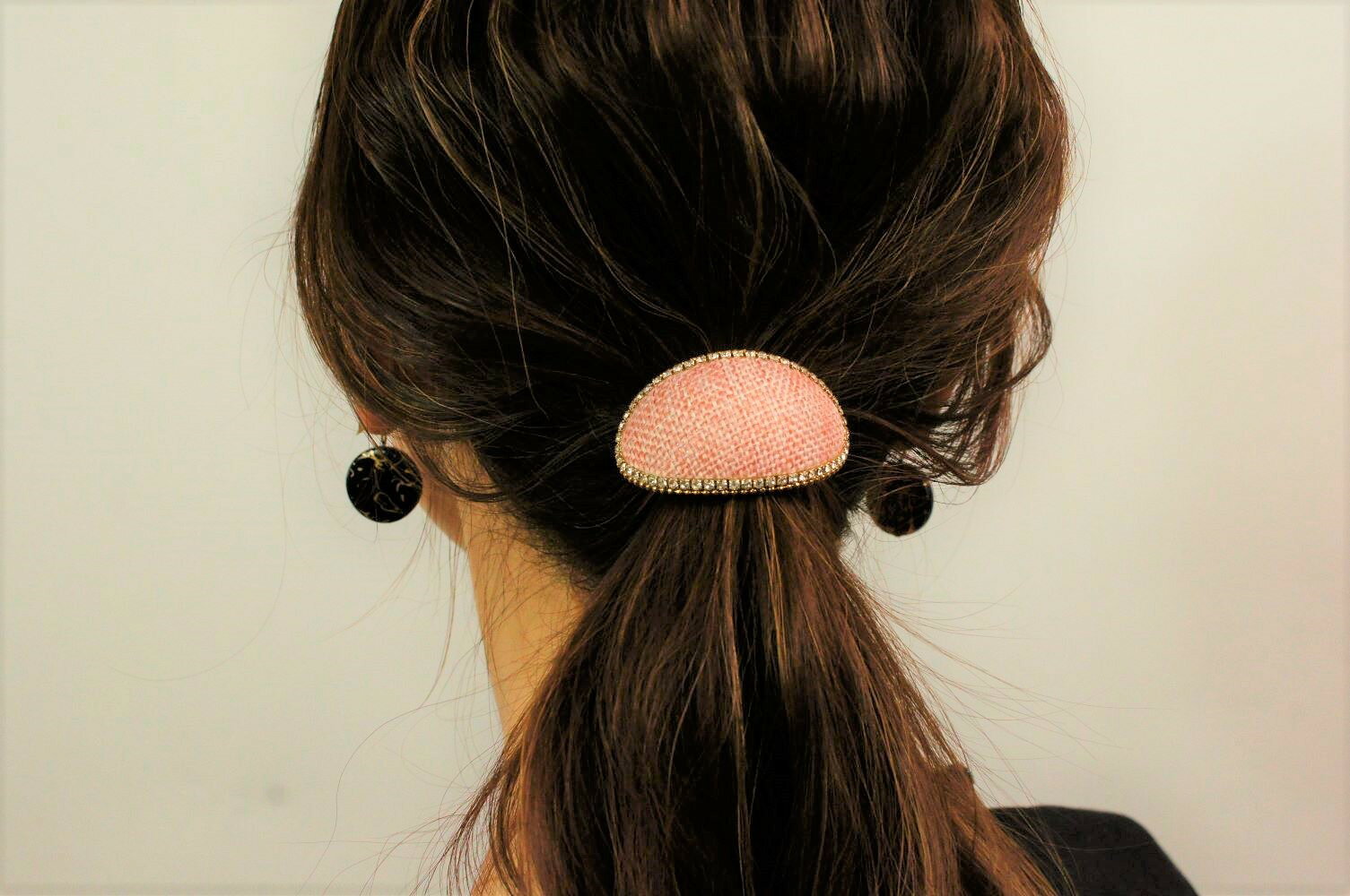 オーバル型ラインストーンヘアポニーヘアアクセサリー ヘアゴム ヘアポニーまとめ...